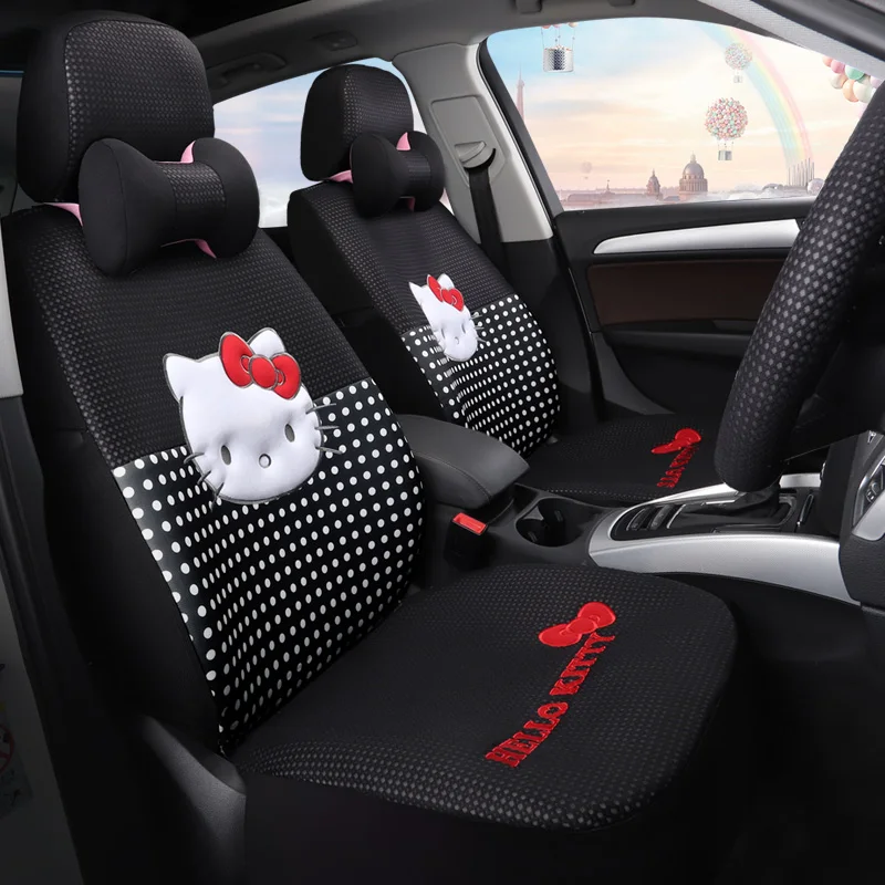 Женский модный универсальный чехол для сиденья с милым рисунком hello kitty