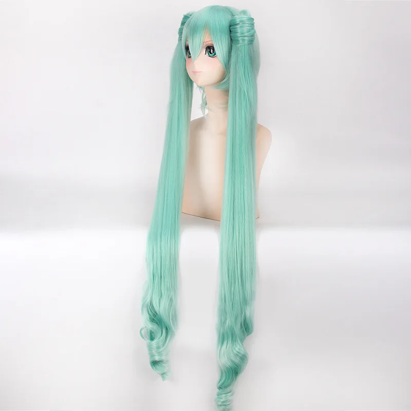 Hatsune парик Мику Горячая Аниме игра музыка длинные прямые кудрявые для косплея