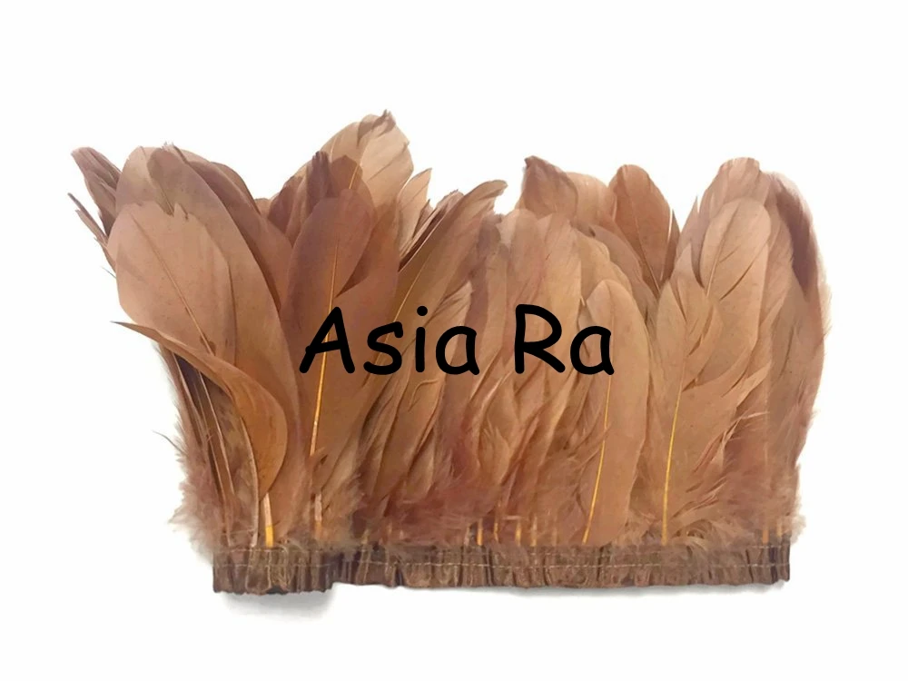 Гусиное перо 2 м/лот светло-коричневый 15-20 см Окрашенные гуси ленты/6-8 дюймов утка