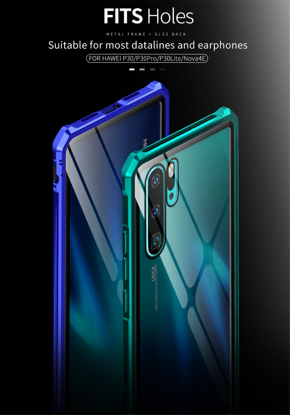 Противоударный металлический бампер Leanonus для huawei P30 Pro P30 Lite чехол из закаленного стекла задняя крышка для huawei P20 Lite P20 Pro Чехол