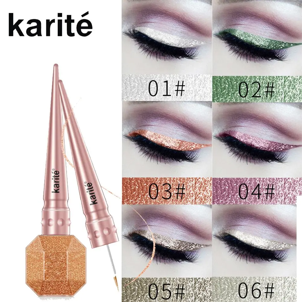 Professional Makeup Silver Rose Gold Color Liquid Glitter Shiny Easy to Wear Waterproof Eyeliner Beauty Eye Liner Makeup
