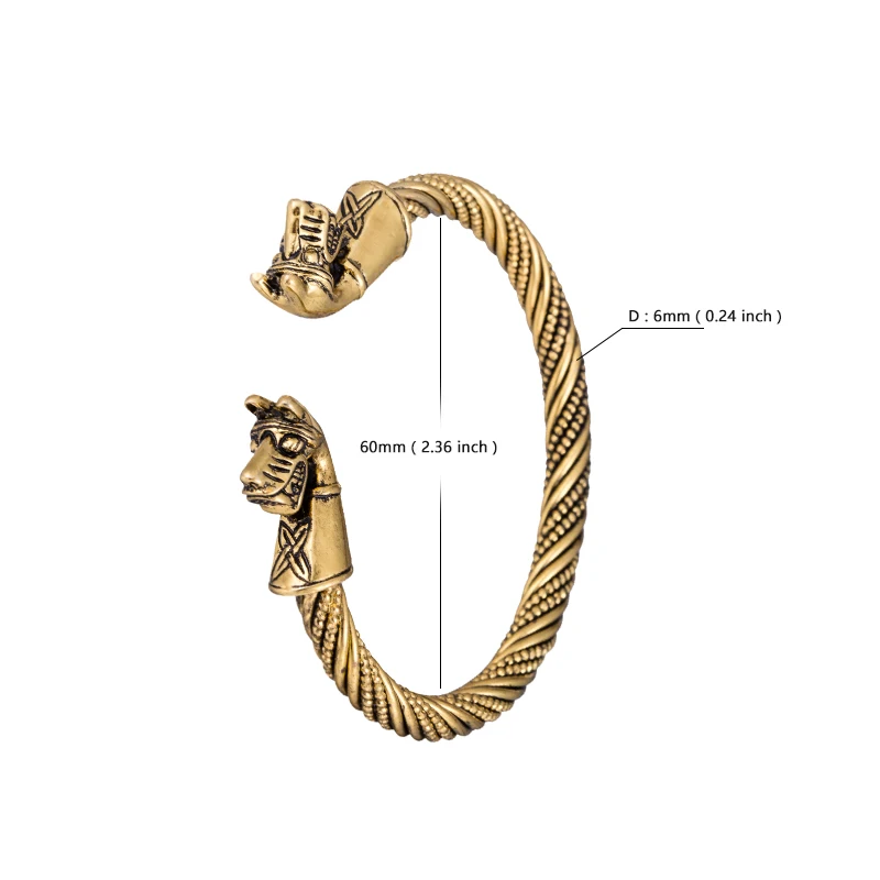 Мужской винтажный браслет Skyrim на запястье с двойной головкой лошади ювелирное