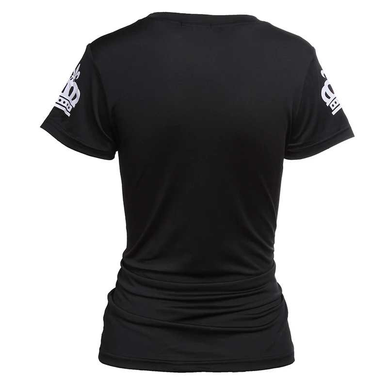 Король Королева Корона принт пары мужчины и женщины с коротким рукавом модная