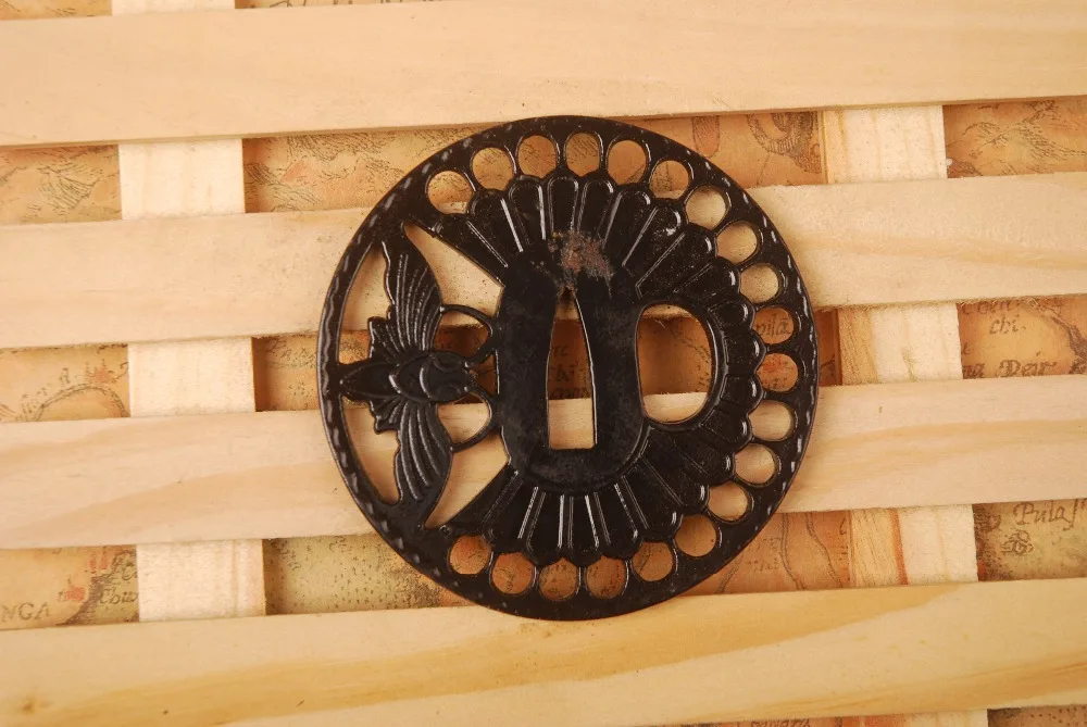 Изысканный узор ручная защита железный Tsuba для японского самурайский меч катана