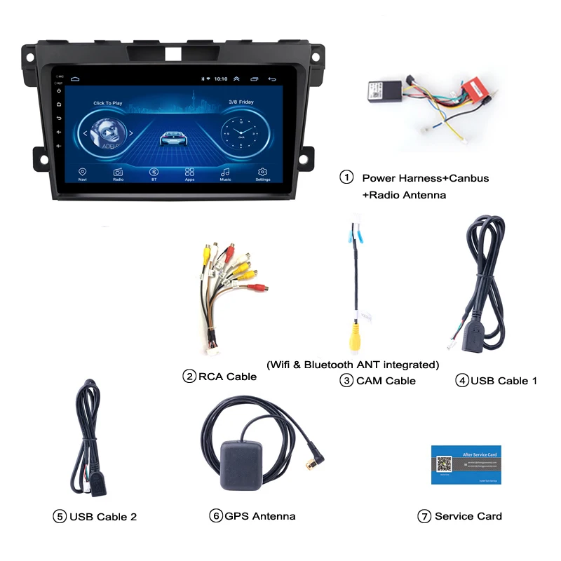 Android 8 1 2.5D Закаленное HD сенсорный экран 9 дюймов радио для Mazda Cx 7 2008 2015 с Bluetooth USB WIFI