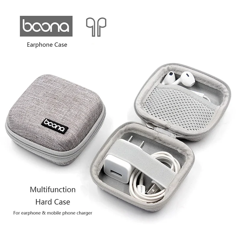 Earphone Accessories Case Bag Headphones Portable Storage Box | Электроника