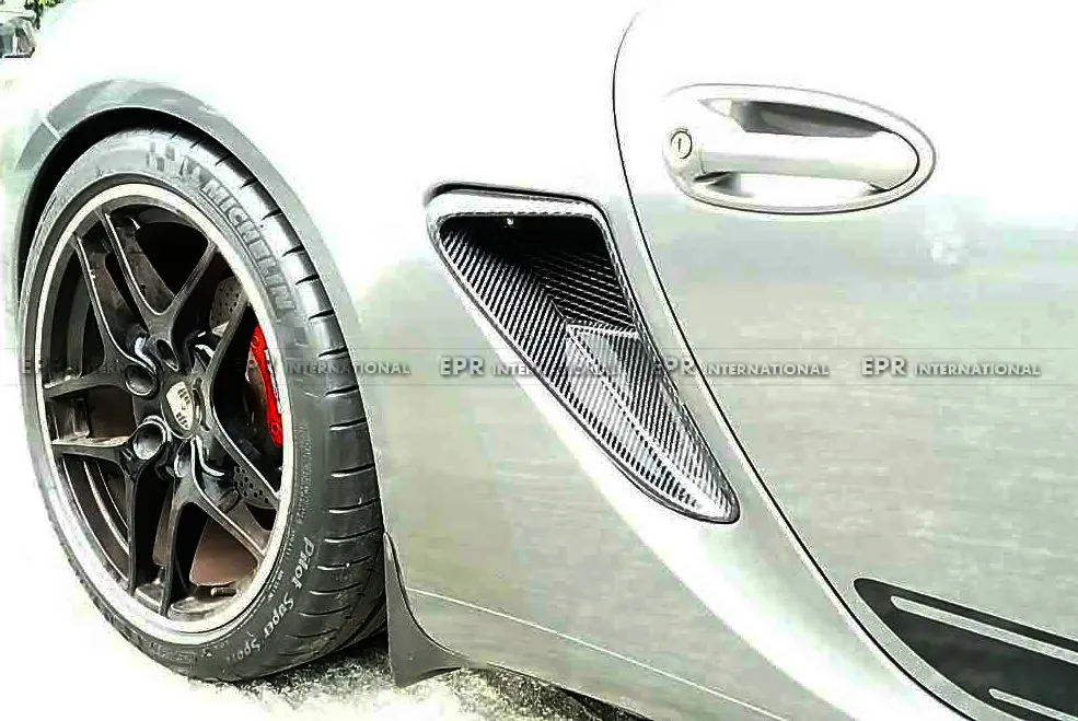Для Porsche 2006 2012 Cayman 987 Boxster S EP Style Аксессуары из углеродного волокна с боковым