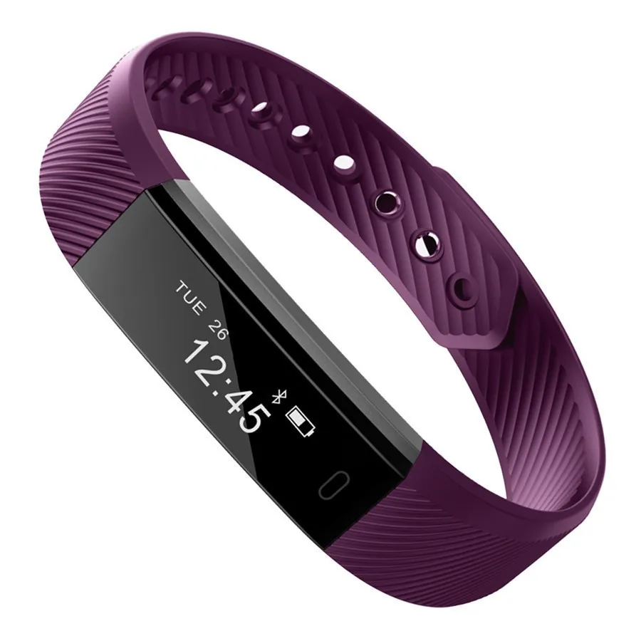Smart Band ID115 HR Bluetooth Wristband Heart Rate Monitor Fitness Tracker Pedometer Bracelet For Phone pk FitBits mi 2 Fit | Электроника