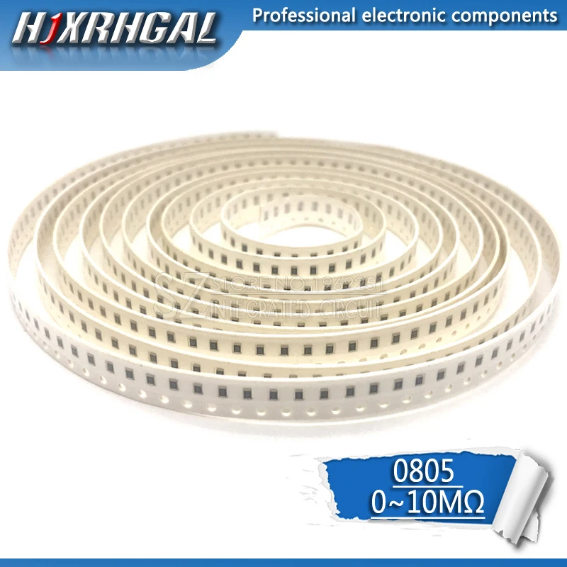 5000 шт. 0805 SMD 1/8 Вт чип резистор 0R ~ 10 м 0 10R 100R 220R 330R 470R 1K 4 7 K 10K 47K 100K 100 330 470 ohm