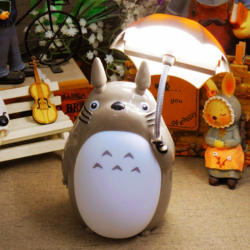 Мультяшный Зонт настольная лампа Totoro ночник светодиодный прикроватный