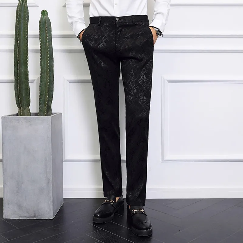 Casual Suit Pants Men Clothes Trousers Male 2019 Spring Autumn Brand New Business Formal Wear Pant Dress Slim Fit | Мужская одежда