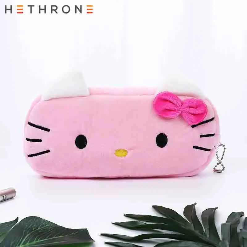 Hethrone мягкий кавайный чехол-карандаш в виде животного, большой плюшевый Чехол-ручка в виде панды для детей, Подарочная косметичка, канцелярская сумка для школьных принадлежностей