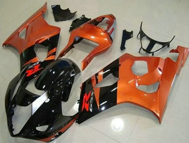 

Новые горячие Moto ЧАСТИ комплект обтекателей для suzusi GSXR1000 03 04 сожженных оранжевые черные обтекатели GSXR 1000 2003 2004 D
