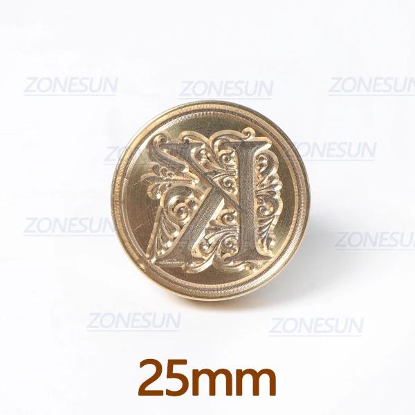 K with handle ZONESUN Письмо Конверт уплотнение воск медь печать штамп искусство декоративная восковая печать штамп деревянная ручка свадебный пост подарки - Цвет: K with handle