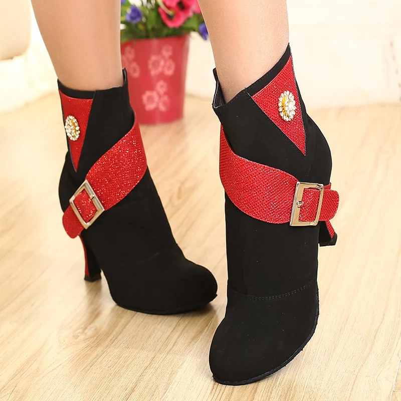 DILEECHI/женские ботинки для бальных танцев на высоком каблуке 7 5 см|dance shoes high heel|dance