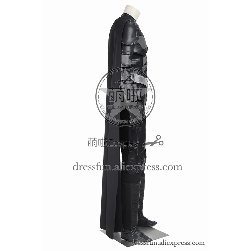 Batman The Dark Knight Rises Cosplay Costume Bruce Wayne with Cape Black Suit Uniform Full Set Fast Shipping Halloween | Тематическая