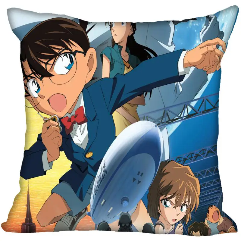 

Custom Pillowcase Detective Conan Zipper Pillow Cover 35X35,45X45,60X60cm(Two Sides) Print Your Pictures Pillow Cases