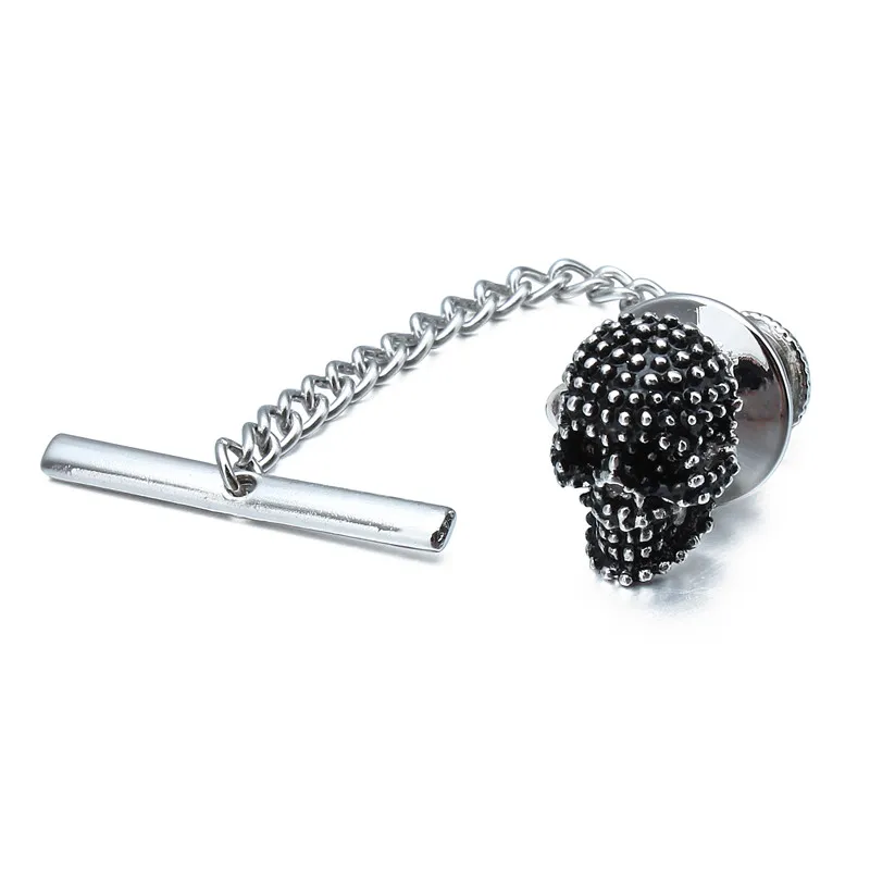 HAWSON Tie Tack/Pin с защитной булавкой для обычного галстука вытертого в горошек черного