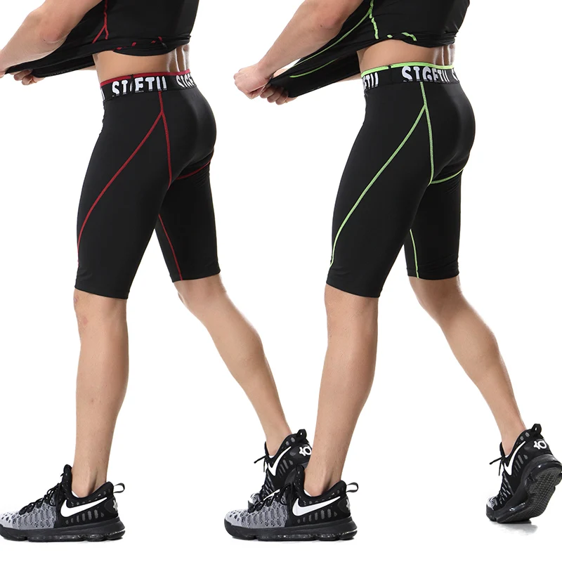 Мужские сжатия Шорты для женщин Skin Fit купания по колено База Слои Колготки