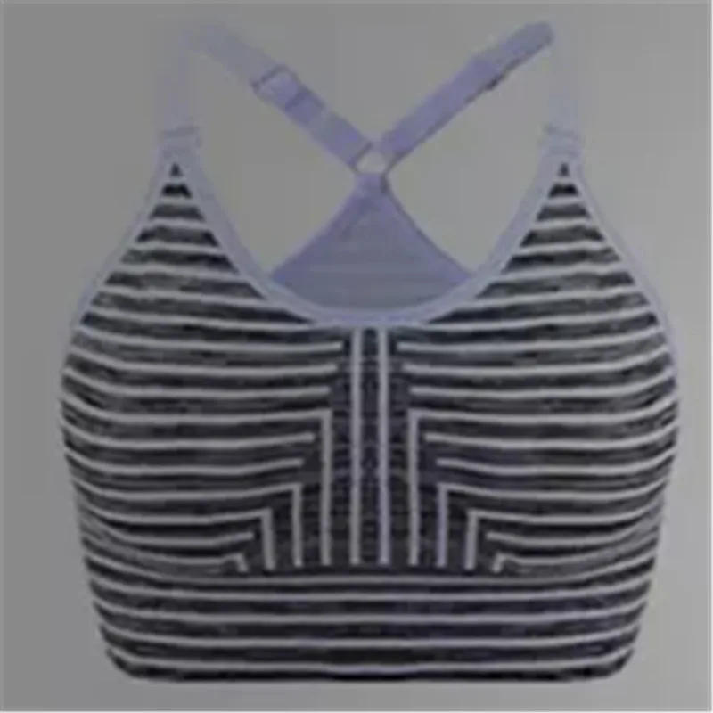 100pcs/Women Stripe Breathable Wholesale sports Bra Gym Wear Strapless Sports Bra Running Seamless Cross Back Sport Bra