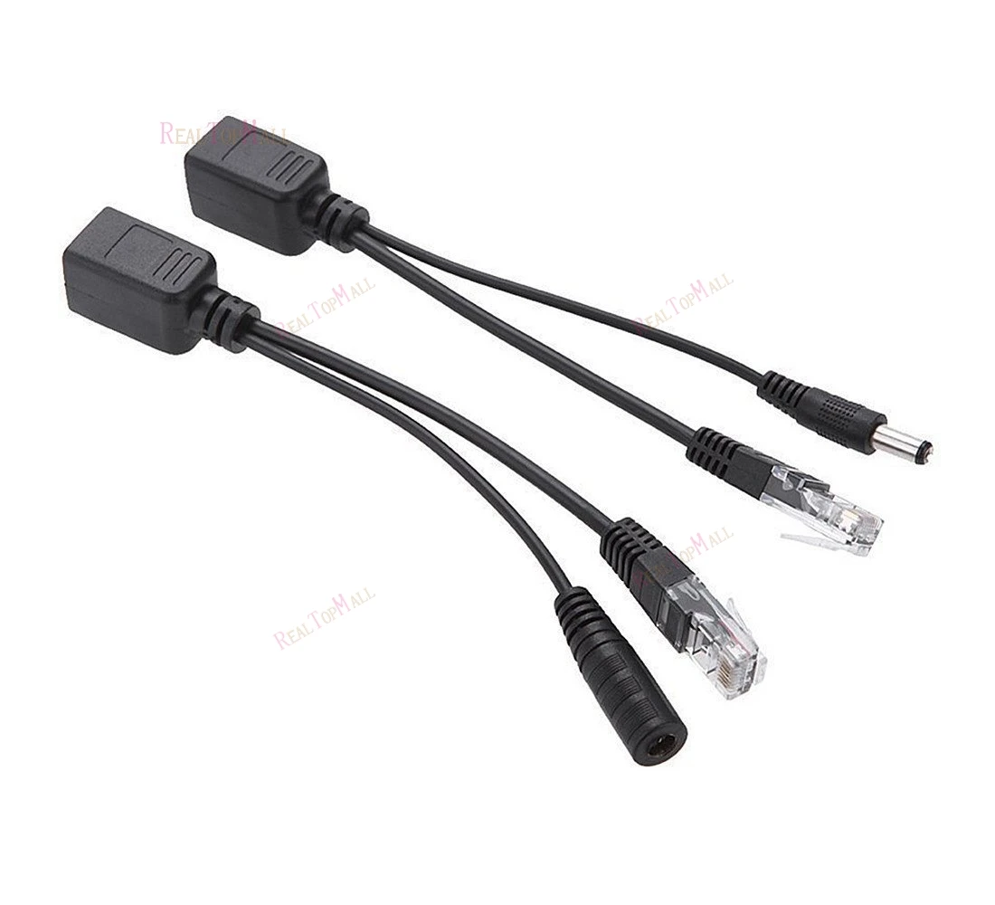 Кабель адаптер POE RJ45 инжектор Сплиттер Комплект экранированная лента пассивная мощность по Ethernet 12-36 в синтезатор сепаратор комбинер