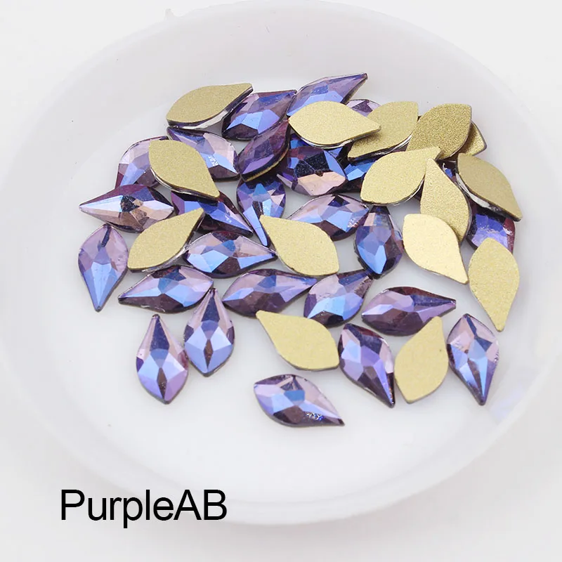 Purple AB 30 шт./партия, 3D дизайн ногтей, стразы, Сияющие, смешанные цвета, стекло в форме груши, камень, ожерелье с каплевидными кристаллами украшение для ногтей, инструмент, аксессуар для ногтей - Цвет: Purple AB