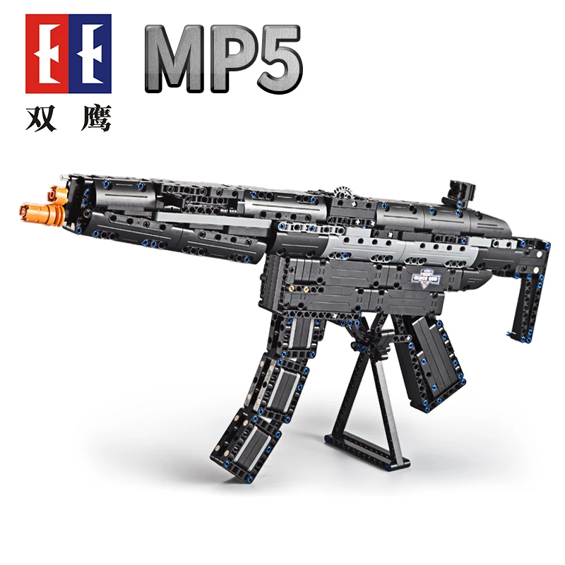 Строительный блок MP5 617 шт. строительный пистолет снайперская винтовка CS игрушка
