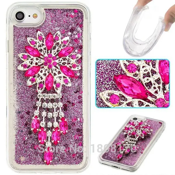Мягкий чехол из ТПУ с 3D бриллиантами для Iphone 7 I7 6 6S Plus I6 5 5S SE 4 4G Ipod touch Bling Star Skin Cover 50