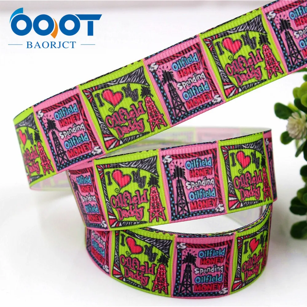 176034 22 мм мультфильм печатных grosgrain ленты Аксессуары для одежды аксессуары волос