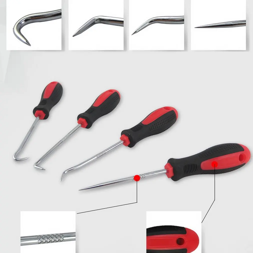 Автоматический ремонт 4 шт. Мини Ручной крюк сальник отвертка уплотнительное