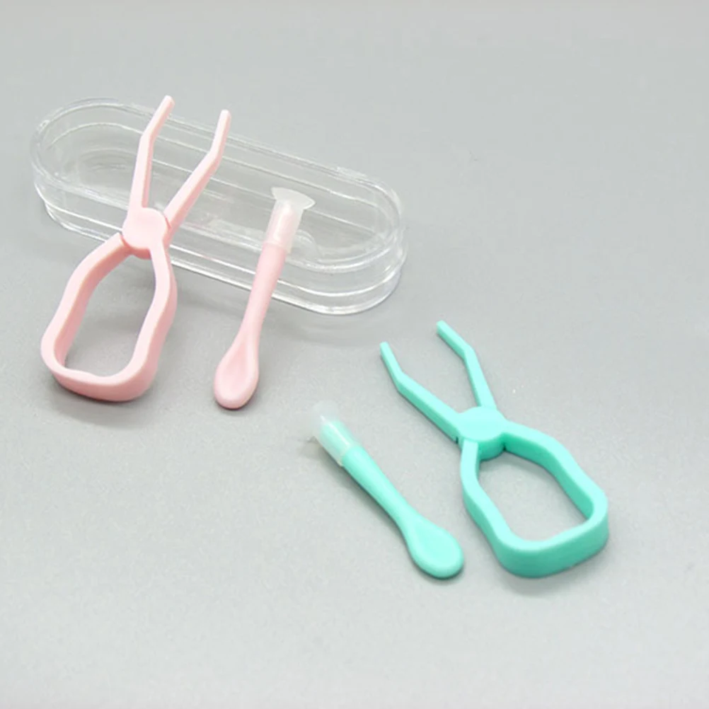 6 шт. кейс для контактных линз Пинцет очки контактные линзы всасывающая палочка