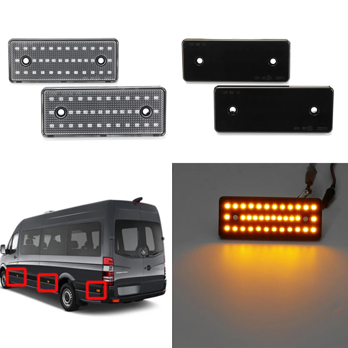 12V указатель поворота светильник Светодиодные боковые габаритные фонари s