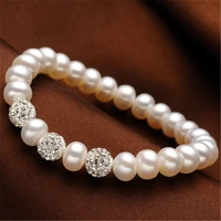 yikalaisi 925 sterling silver for women charm bracelet crystal ball bracelet 100 natural pearl bracelet best gifts