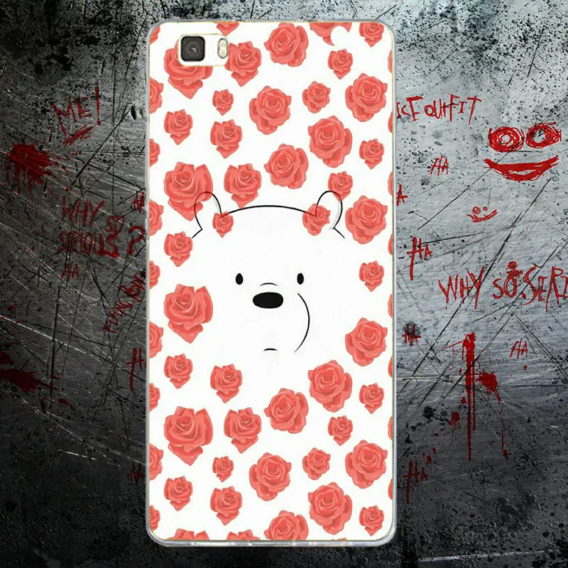 Мягкие ТПУ чехлы для телефонов Huawei P8 P9 P10 P20 Mate 10 Pro Y5 Y6 II Y7 Honor 6X 7X 9 Lite Ice We Bare Bear Fighting