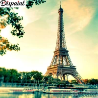 dispaint full squareround drill 5d diy diamond painting paris tower scenery embroidery cross stitch 3d home decor gift a10779