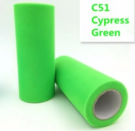 C51Cypress green Тюлевая юбка-пачка «сделай сам» из органзы для свадебной вечеринки, 15 см, 22 м - Цвет: C51Cypress green