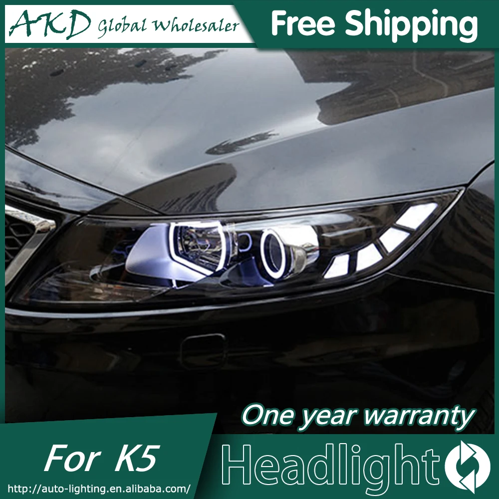 АКД стайлинга автомобилей для Kia K5 Рио светодиодные фары 2011- Корея дизайн K5 светодиодный задний фонарь светодиодный DRL Bi Xenon объектив высокого ближнего парковка