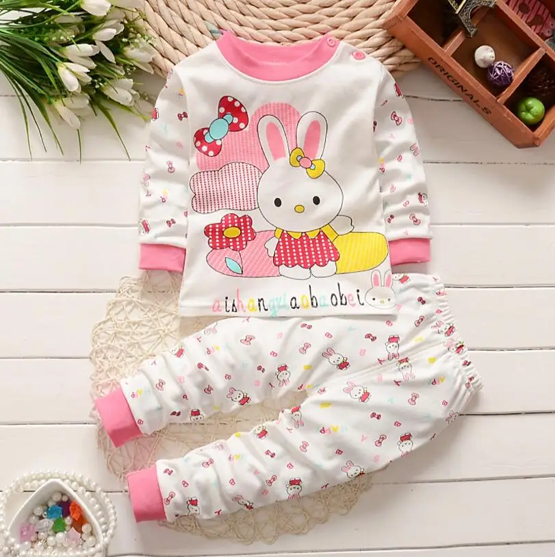 15 Baby Boy Girl Clothes Kids Clothes Sets T-shirt+pants Suit Clothing Set Cloud Printed Clothes Newborn Sport Suits - Цвет: 15