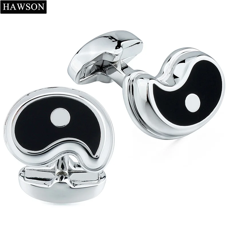 

Fashion Yin Yang Cufflinks For Mens Shirt Accessory With Box.