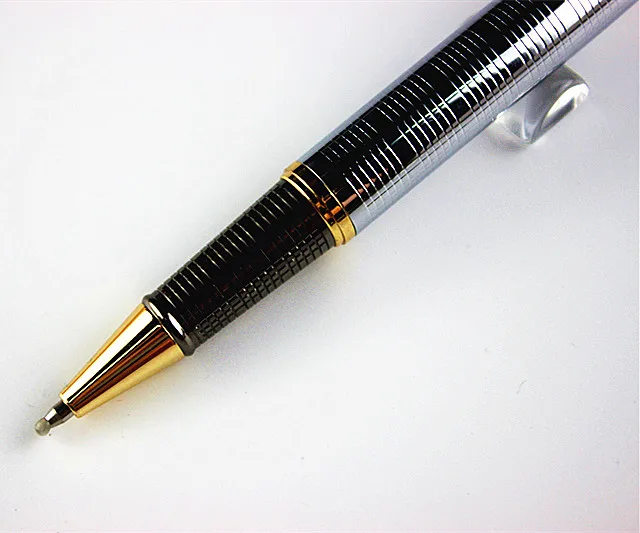 

Luxury classic roller ball pen super design silver office supply writing pen wholesale gel pen
