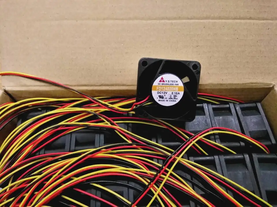 . FD124020HB 4020 4cm 12V 0.1A 40*40*20mm 3-линейный скоростной бесшумный вентилятор Shuangzhu