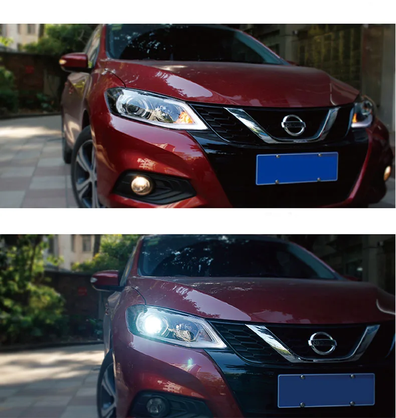 Автомобильный Стайлинг корпус передней фары для Nissan TIIDA фары TIIDA светодиодный фары DRL Объектив Двойной Луч Биксенон HID