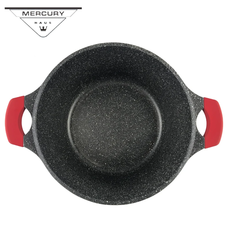 6PCS Non-stick Cast Aluminum Kitchen Cooking Casserole Frypan Pot Cookware Sets Kitchenware with Marble Coating | Дом и сад