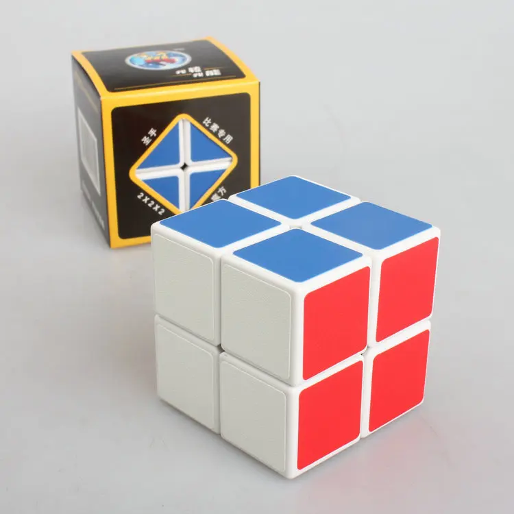 Кубик 2*2*2 Классическая волшебная игрушка ПВХ наклейка блок головоломка