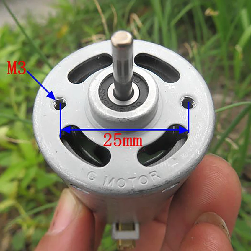 550 DC мощный магнитный двигатель с высоким крутящим моментом компенсации угольные