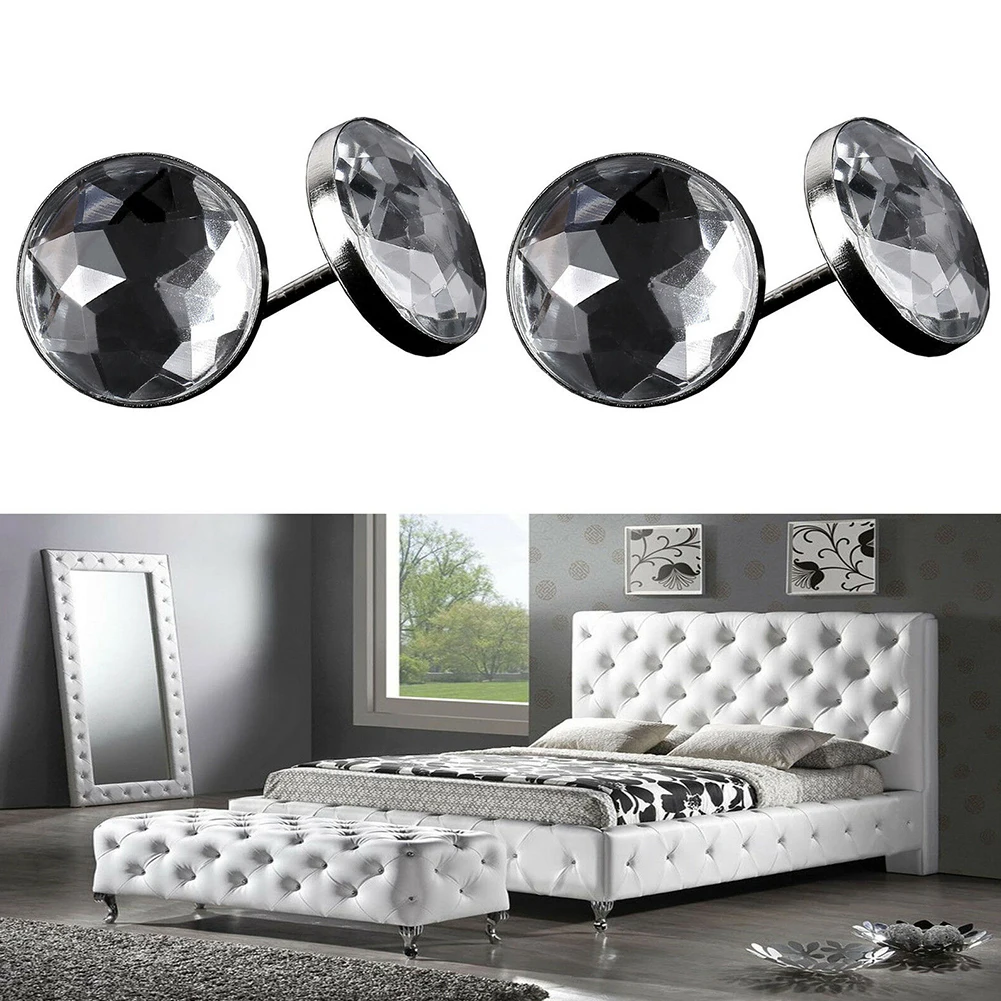 20 шт. стеклянных кнопок обивка дивана изголовье стула с задней стороны ногтей