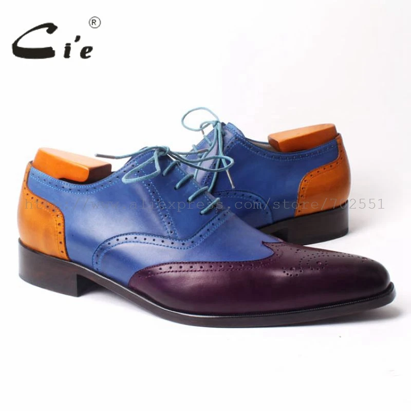 online Cie Apontado Toe Cheio Brogues Cores Misturadas 100% Genuíno Couro De Bezerro Respirável Sola Inferior Sapatos De Couro Masculino Apartamentos Ox303