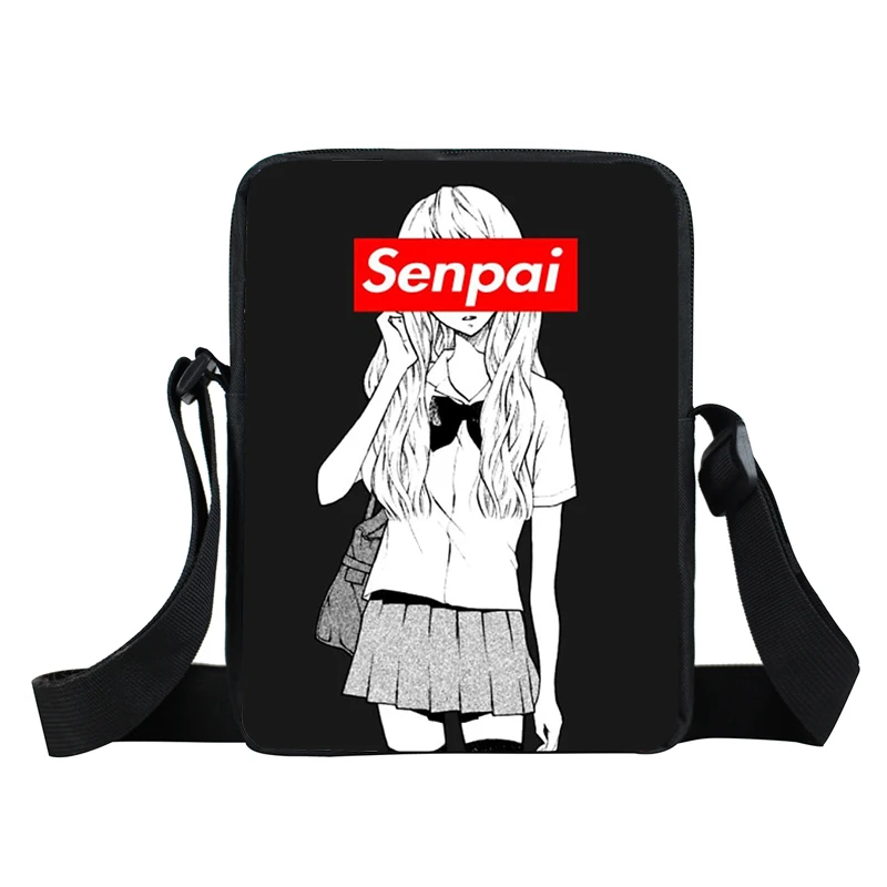 xkbsugoi02 Sugoi Senpai аниме Waifu новая Персонализированная сумка-мессенджер с принтом женская мужская сумка Детская маленькая сумка через плечо - Цвет: xkbsugoi02