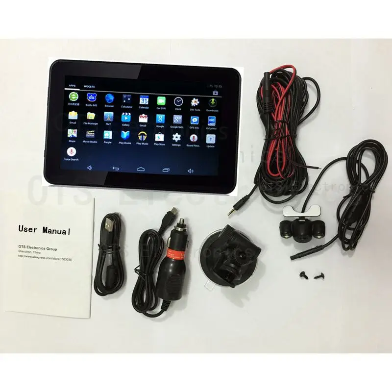Udricare 7 дюймов Android gps навигации автомобилей Tablet заднего вида Камера 16 ГБ Allwinner A33
