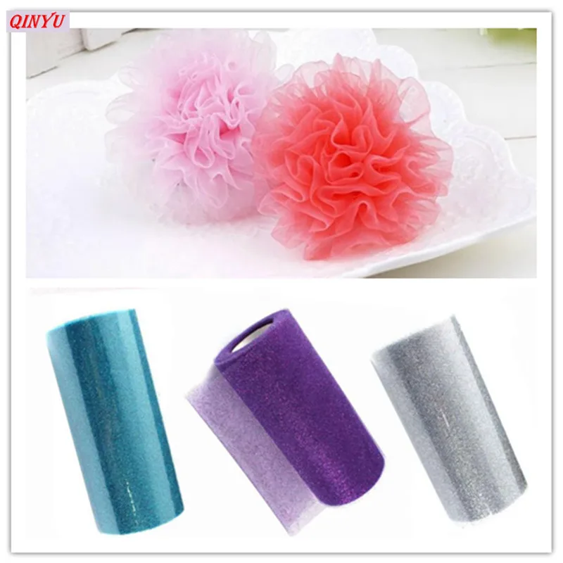 15cmx22m New Wedding Tulle Roll Fabric Tutu DIY Skirt Gift Craft Party Bow Organza Dress 6Z-SH759 | Дом и сад